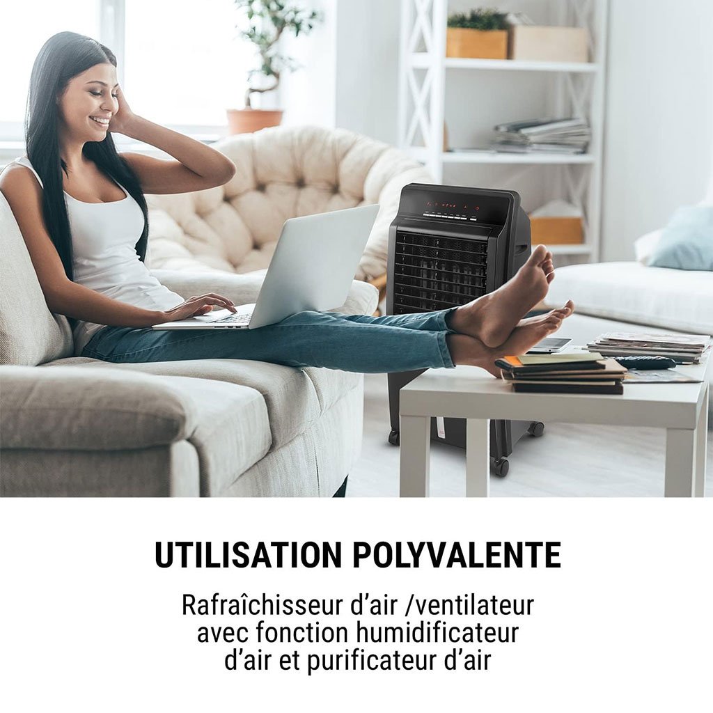 Rafraîchisseur d’Air Mobile 4-en-1 avec Ioniseur et Réservoir 8L image 1