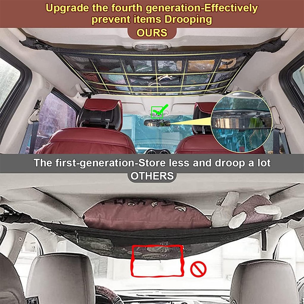 Filet de Rangement de Toit de Voiture – Grande Capacité et Gain de Place image 4
