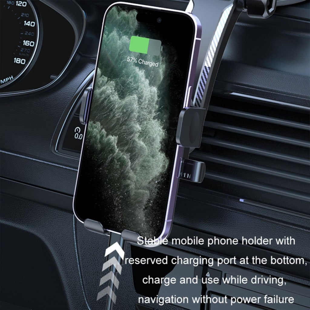 Support Téléphone Voiture Intelligent à Gravitée – ABS & Silicone image 2