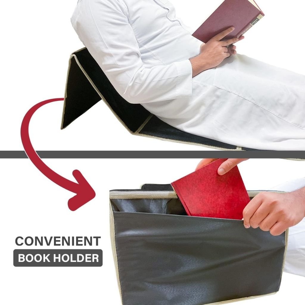 Tapis de prière Sultan pliable avec dossier intégré – Confort et stabilité partout image 5