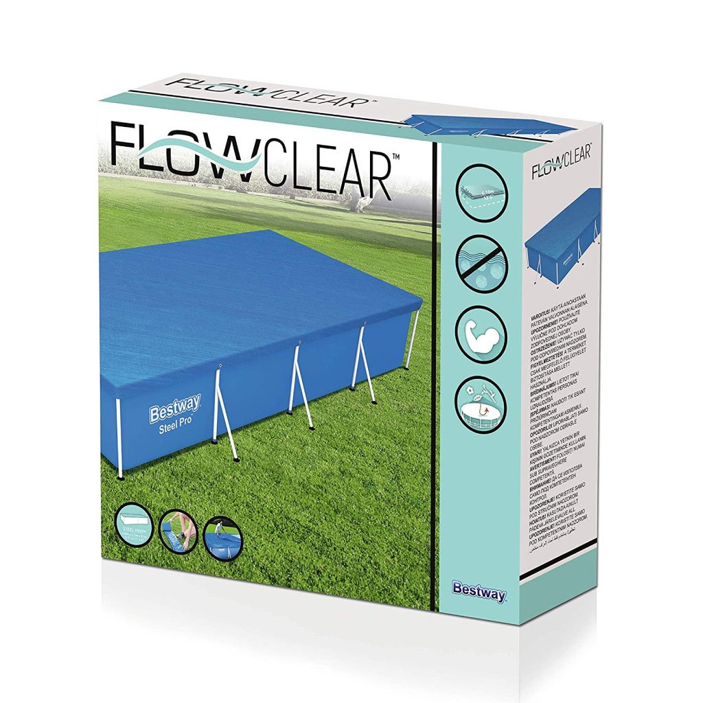 Bâche de Piscine Rectangulaire 400 x 211 cm en Polyéthylène Bestway 58107 – غطاء مسبح مستطيل كبير image 3