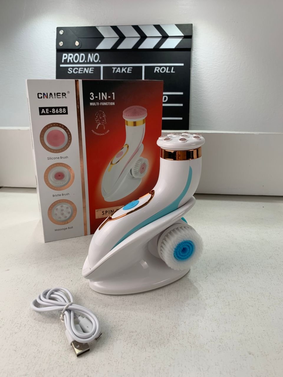 Brosse Électrique de Nettoyage du Visage Cnaier AE-8788 – Peau Douce et Rayonnante au Quotidien image 4
