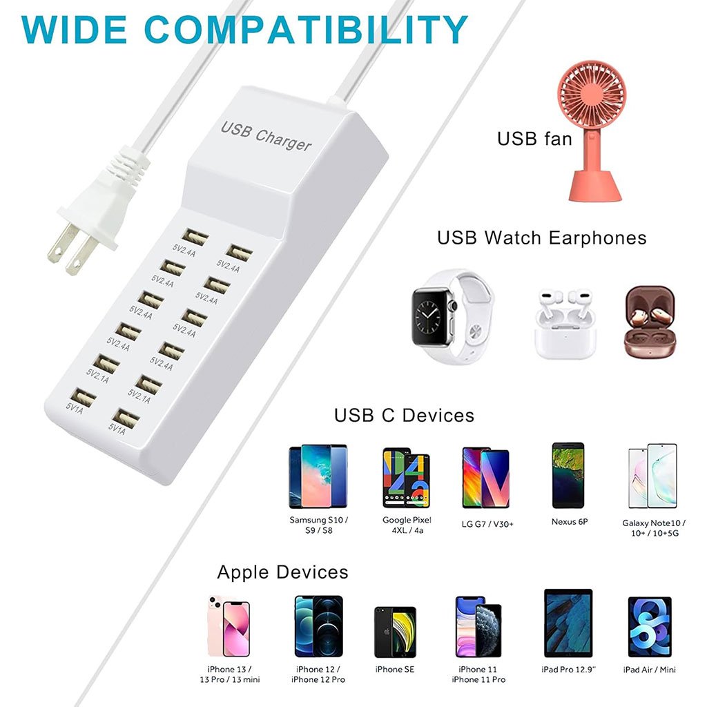 Station de charge USB multiple – Puissance, sécurité et organisation dans un seul appareil image 3