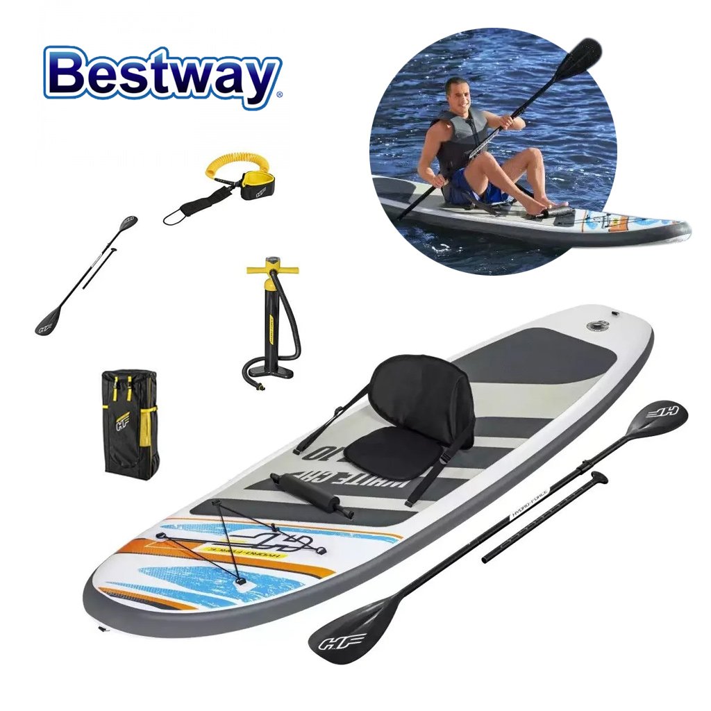 Bestway Hydro-Force White Cap Paddle gonflable Avec Pompe À Main Et Sac À Dos image 5