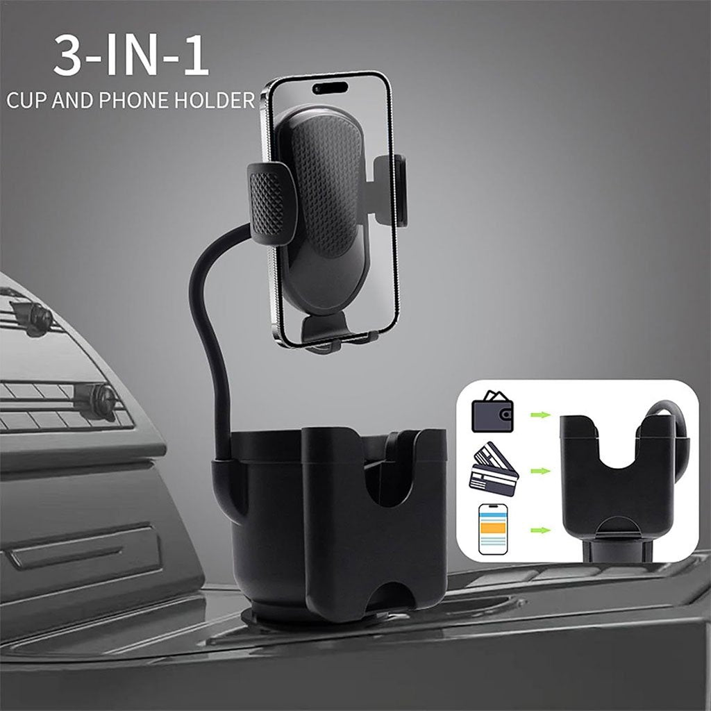 Support Téléphone Voiture avec Porte-Gobelet Intégré – Réglable & Rotatif image 13