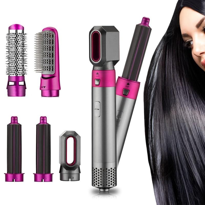 Brosse Sèche-Cheveux 5 en 1 – Lissage, Boucles et Volume Professionnel image 0