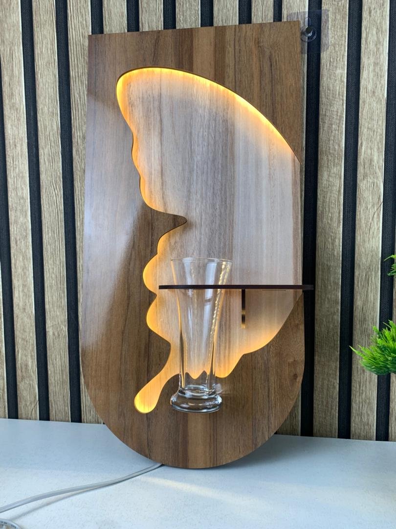 Tableau Mural Lumineux en Bois Naturel – Élégance et Ambiance Chaleureuse image 5