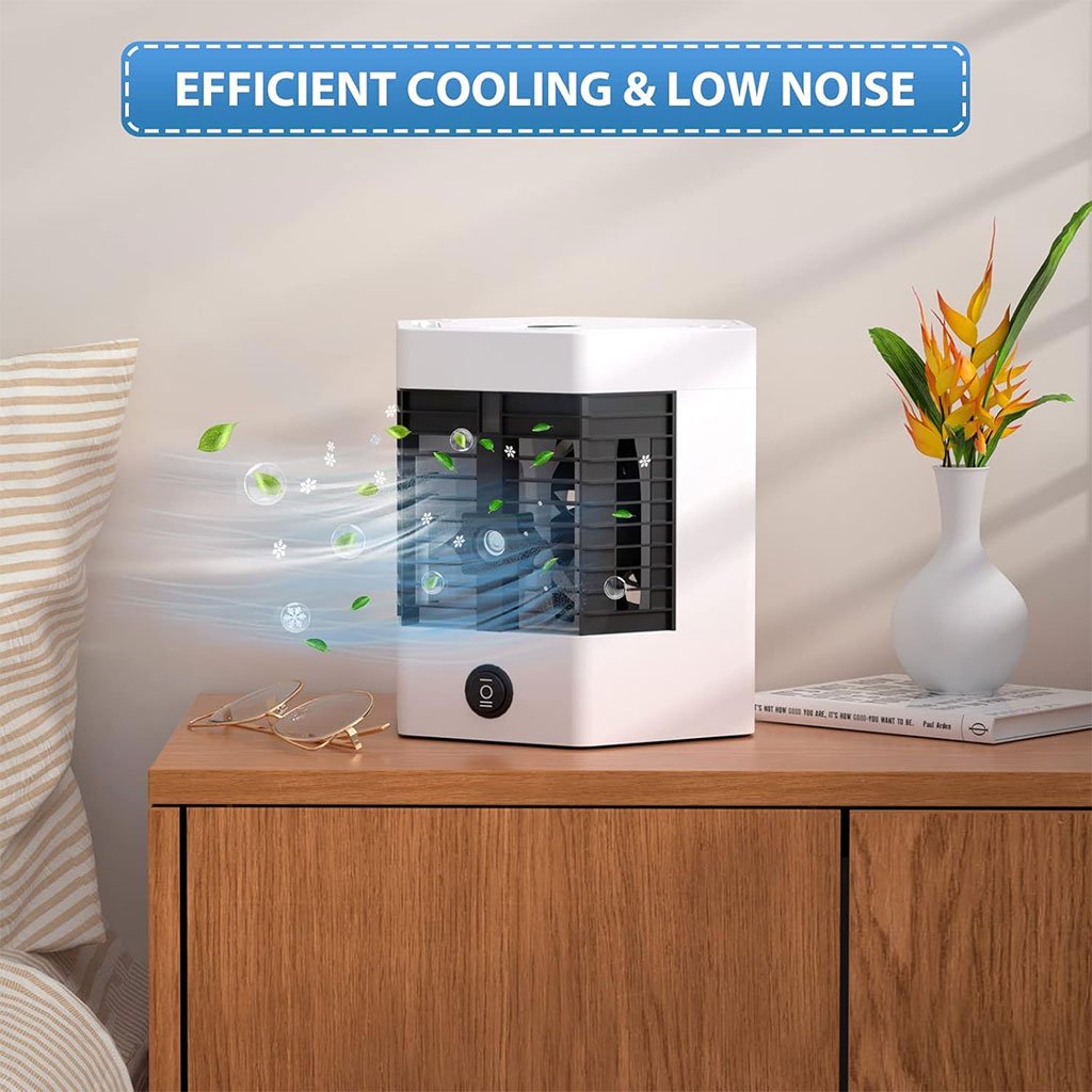 Ventilateur Portable Refroidisseur à Brume – 3 Modes, USB, 120° Grand Angle image 1