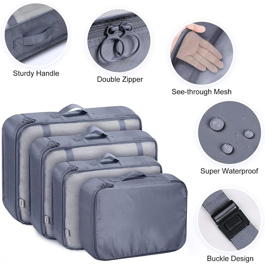Organisateurs de Valise 8-en-1 – Cubes de Rangement Compressibles et Étanches image 0