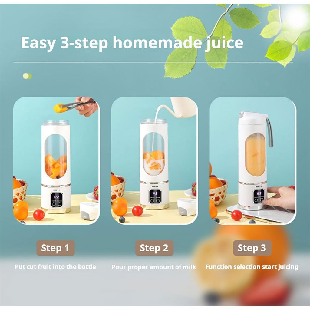 Mini Blender Portable USB 1500 ml – Presse-Agrumes Rechargeable avec Sécurité Intelligente image 4