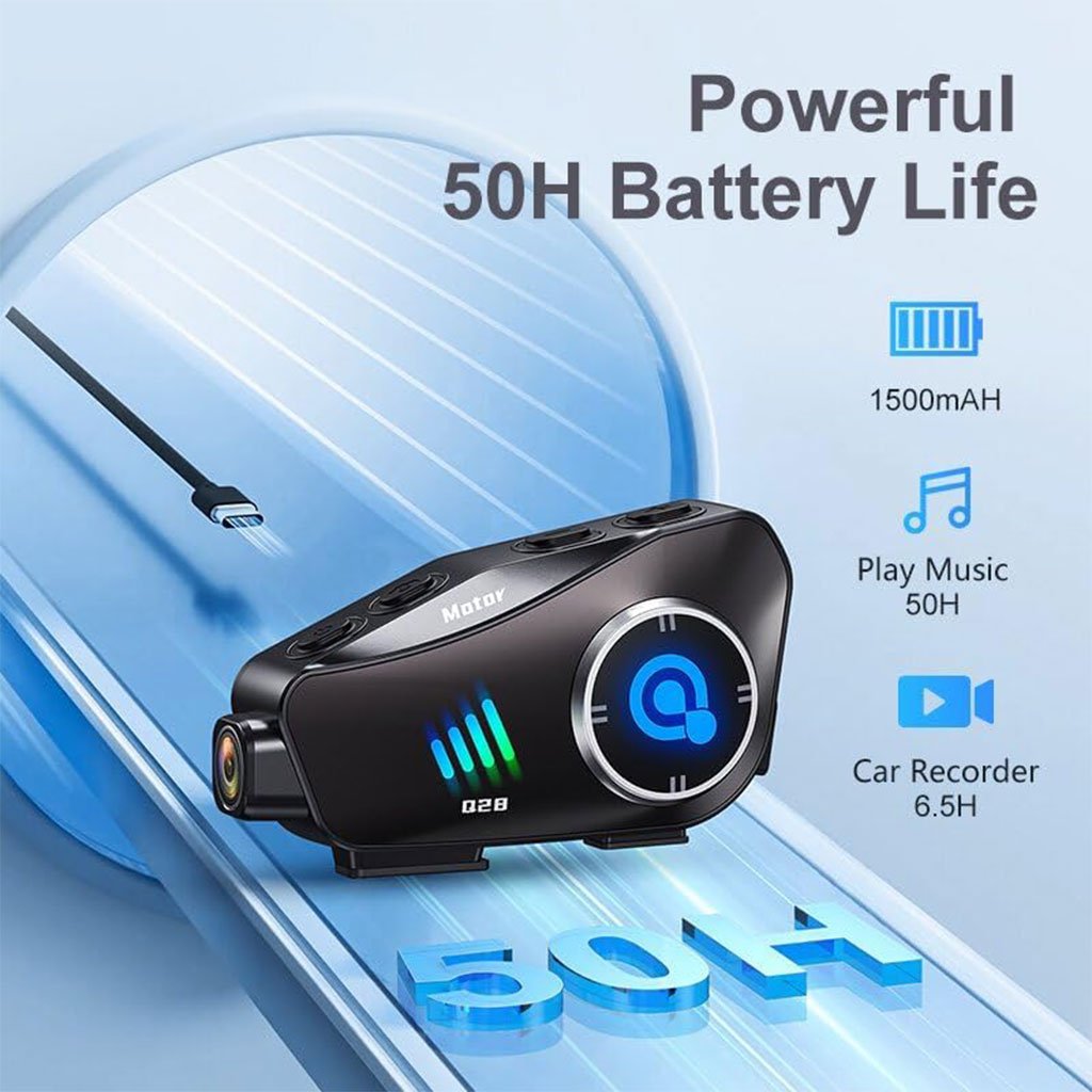 Oreillette Bluetooth pour Casque Moto avec Caméra HD Intégrée – Enregistrez et Profitez du Son en Toute Liberté image 6