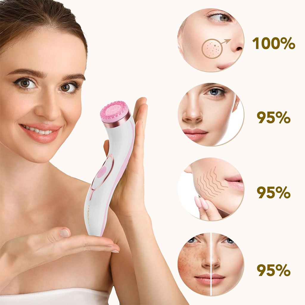 Brosse Nettoyante Visage Électrique à Micro-Vibrations Étanche – فرشاة تنظيف الوجه image 6