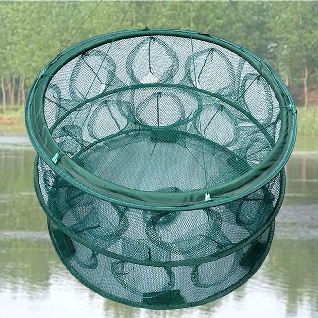 Piège de Pêche Rond Pliable – 20 Trous, Portable, 70 cm – شبكة صيد الأسماك قابلة للطي 20 فتحة، دائرية، محمولة، 70 سم image 4