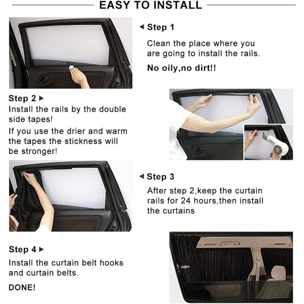 Rideaux Pare-Soleil Universels pour Vitres Latérales – Maille Respirante & Anti-UV image 3