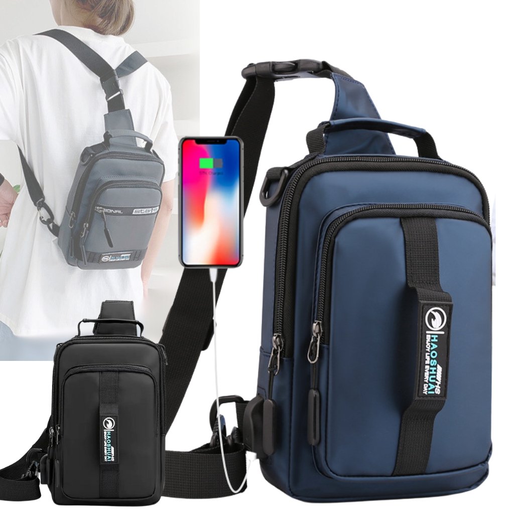 Sacoche Oxford imperméable multifonctionnel avec Sortie De charge usb image 1