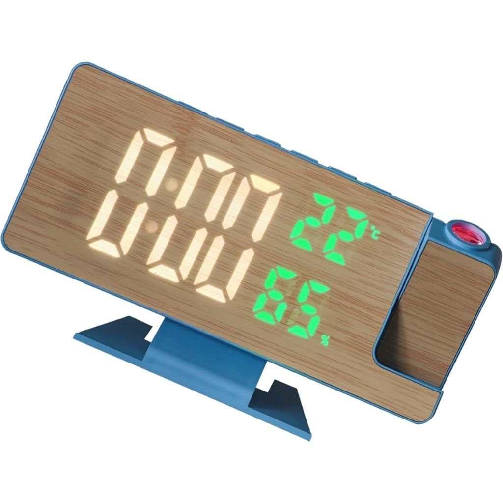 Horloge Numérique de Bureau avec Projection et Capteurs Température & Humidité – Jiqoe image 4