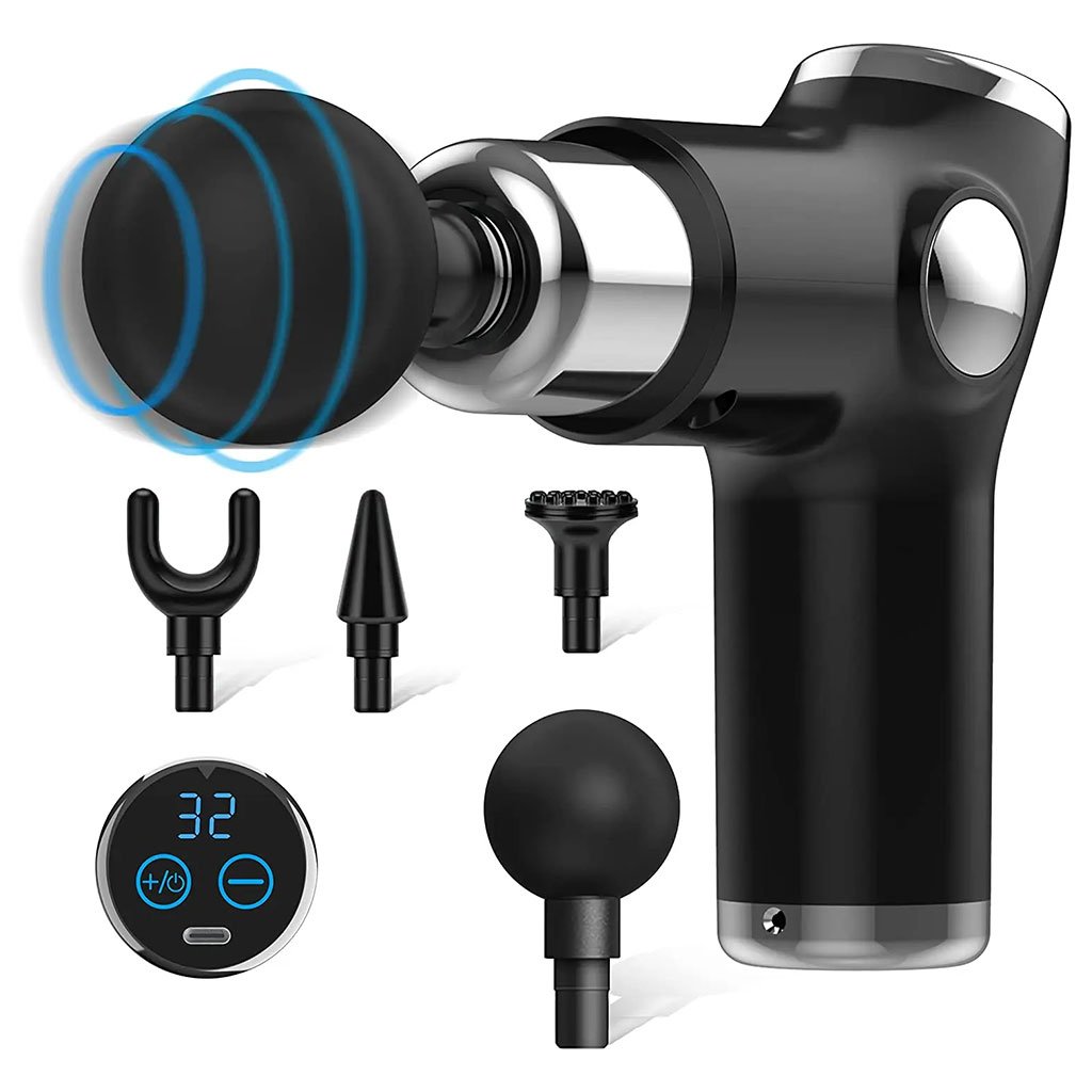 Pistolet de Massage Musculaire – 32 Niveaux de Puissance avec Têtes Interchangeables image 6