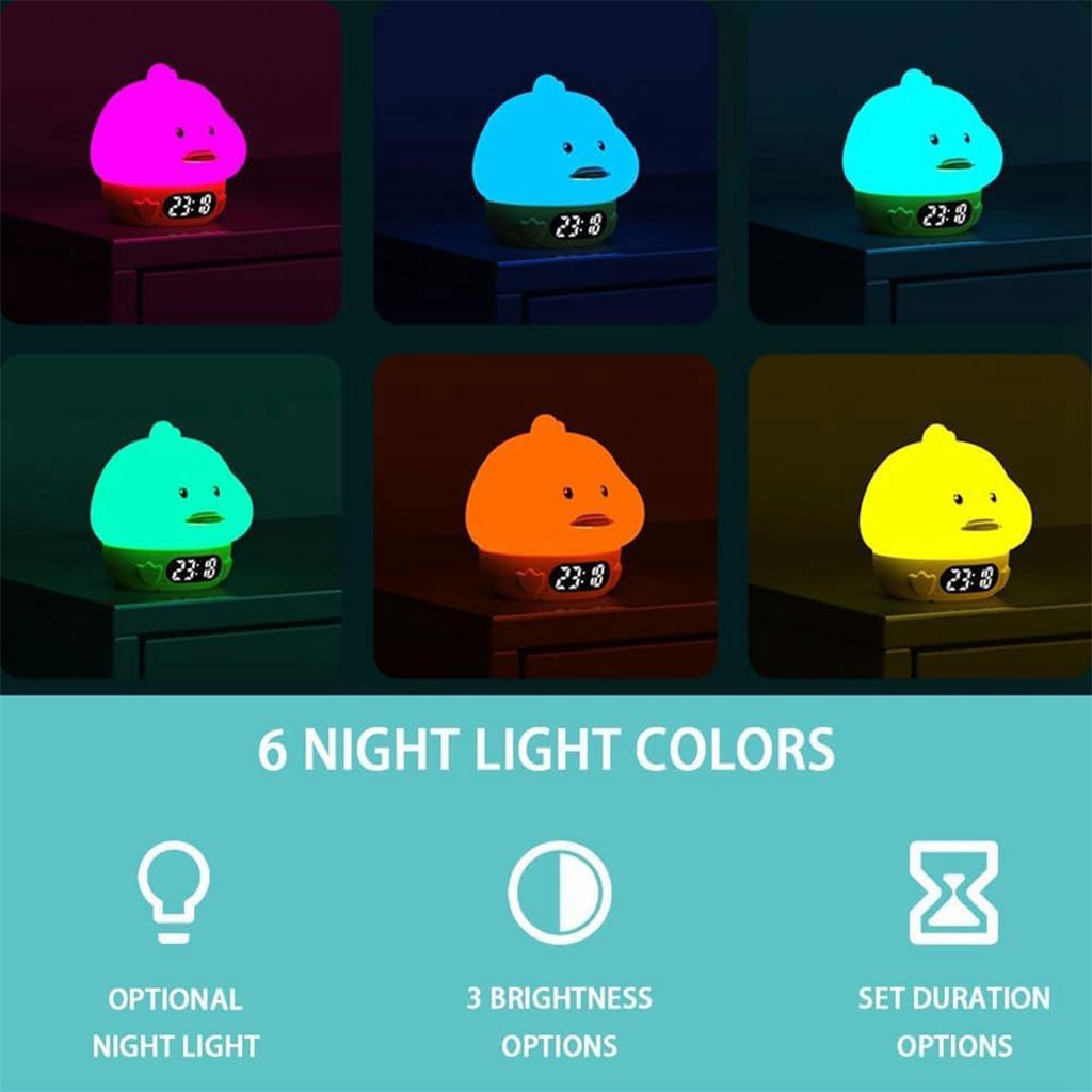 Réveil Enfant Tactile LED avec Double Alarme & Lumière Anti-Stress image 9