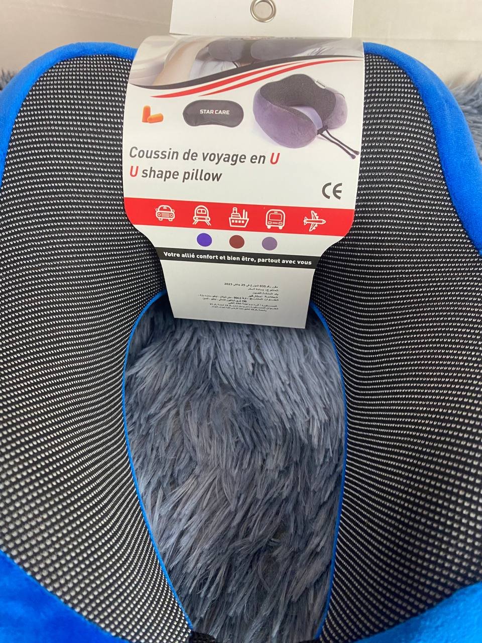 Kit de voyage 3in1 Oreiller en mousse à mémoire de forme en forme de U avec Bouchon d’oreille et Bandeau Yeux image 4