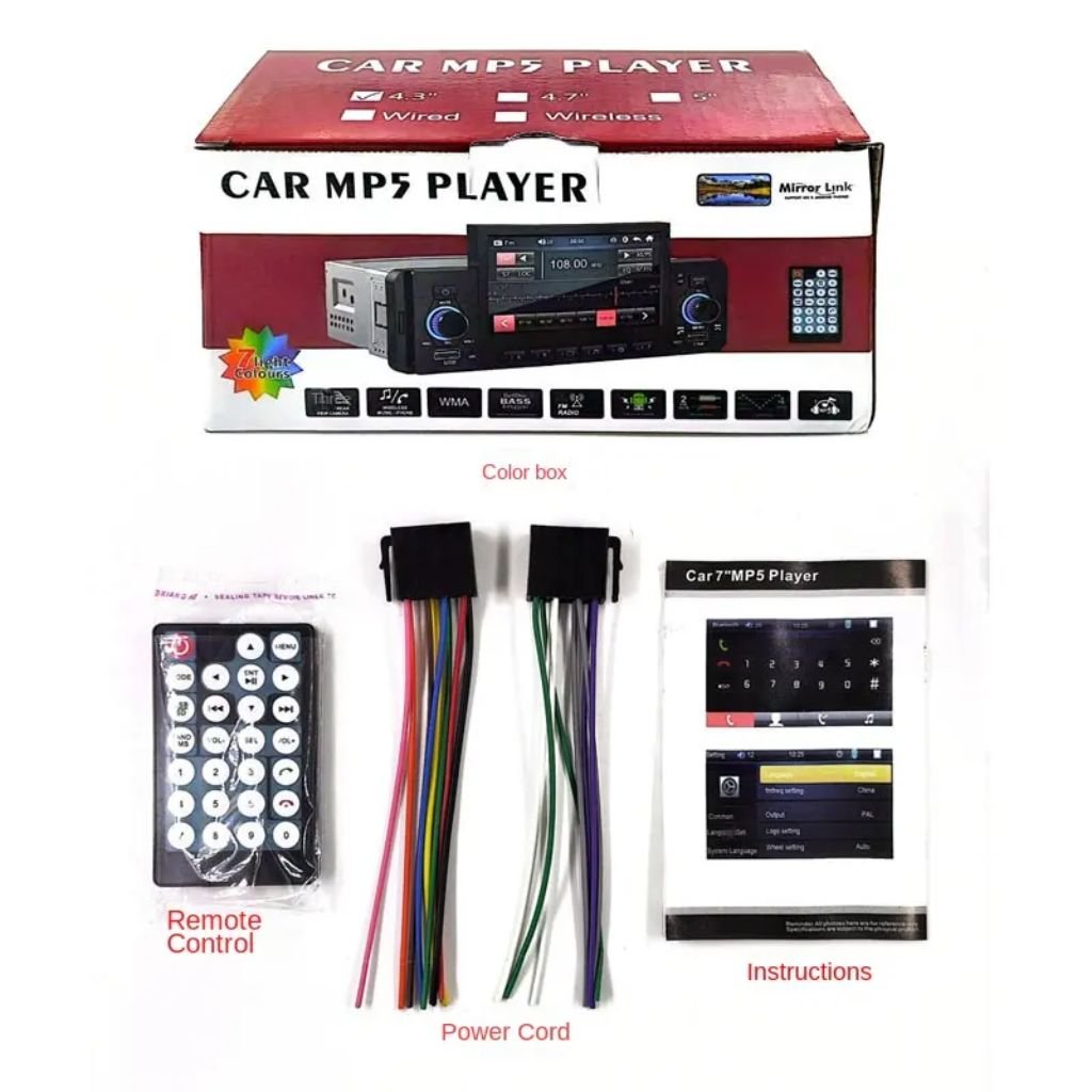 Autoradio Bluetooth Tactile MP5 avec MirrorLink image 2