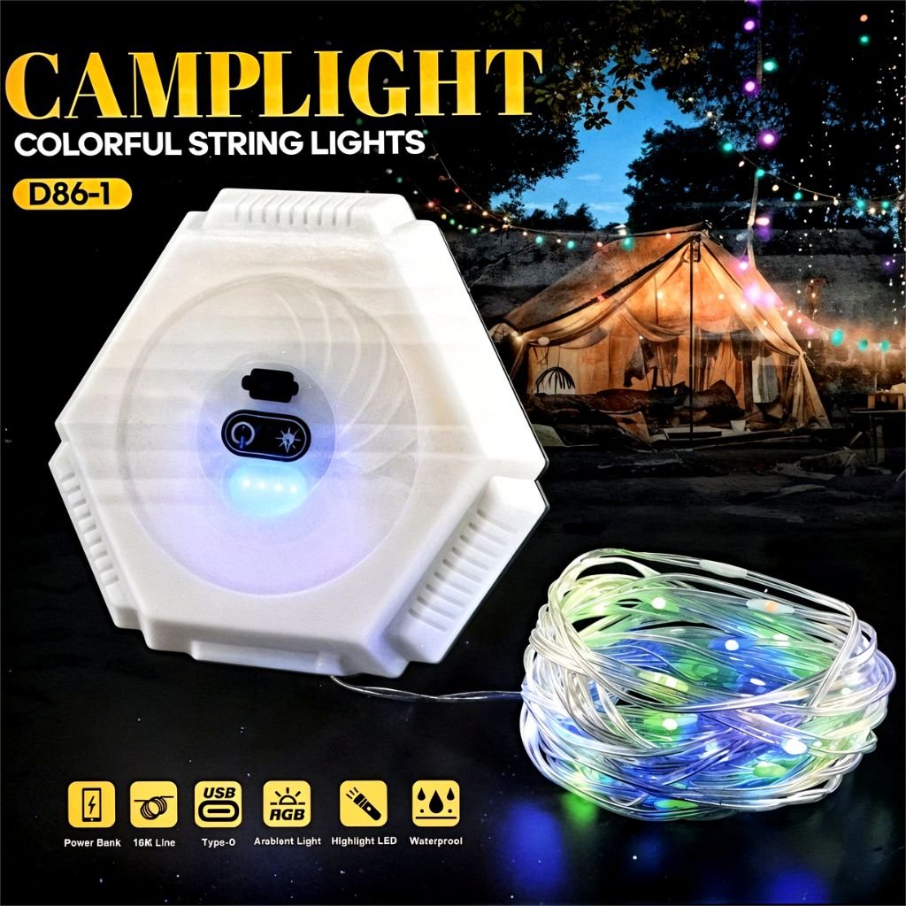 Bande LED 10 m Étanche 2-en-1 pour Camping شريط إضاءة بطول 10 متر، مقاوم للماء image 11