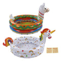 Pack de 2 Piscines Gonflables pour Enfants – Licorne & Lama | طقم مسبحين قابلين للنفخ للأطفال بشكل يونيكورن ولاما image 0