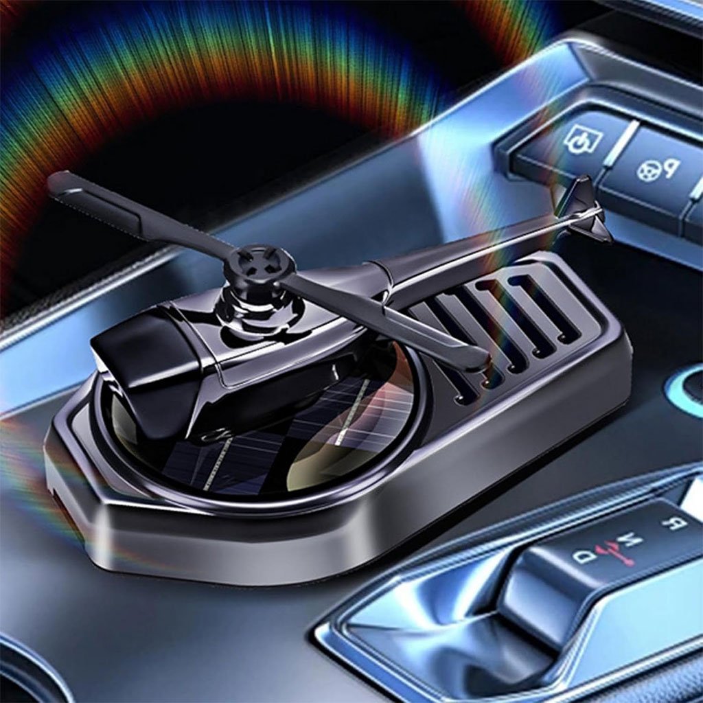 Diffuseur Parfum Voiture Solaire en Forme d’Hélicoptère – Fraîcheur et Design Unique image 1