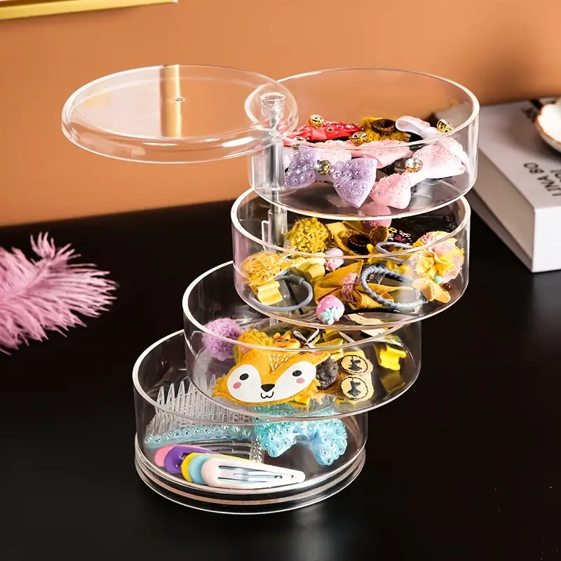 Boîte à Bijoux Rotative 360° en Cristal Acrylique – Grande Capacité et Design Élégan image 7