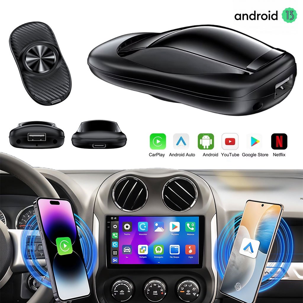 Boîtier CarPlay AI Intelligent – Connexion Sans Fil & Streaming Multimédia image 0