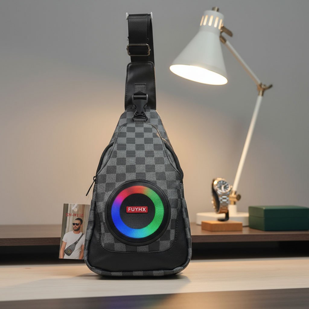 à Bandoulière avec Haut Parleur Bluetooth Rechargeable RGB CH-M818 image 2