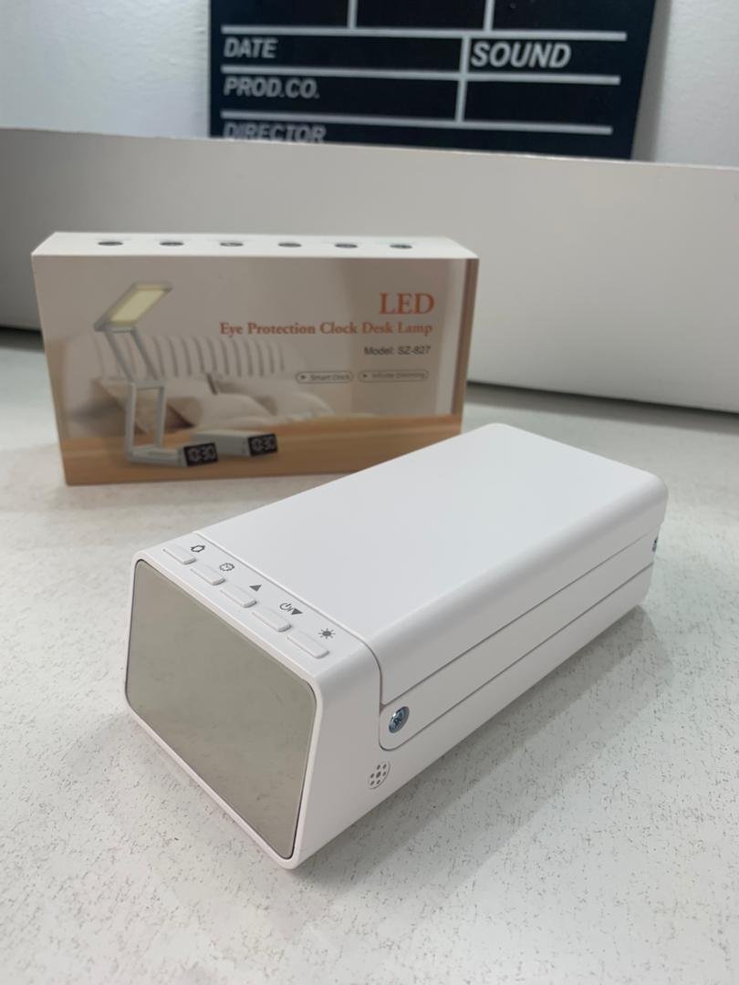 Lampe de bureau rechargeable sans fil avec réveil LED et power bank 10 000 mAh image 4