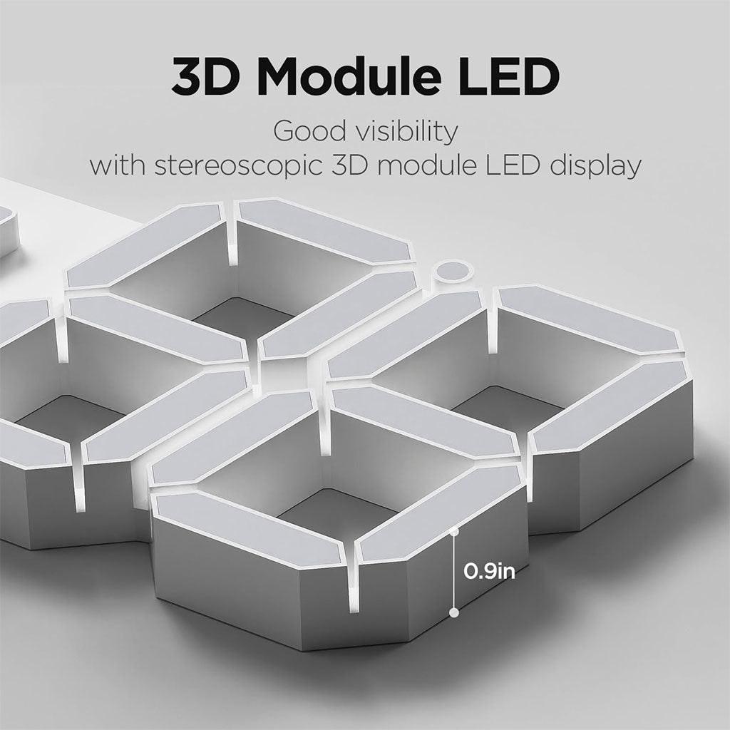 Horloge Murale LED 3D – Affichage Automatique & Design Moderne