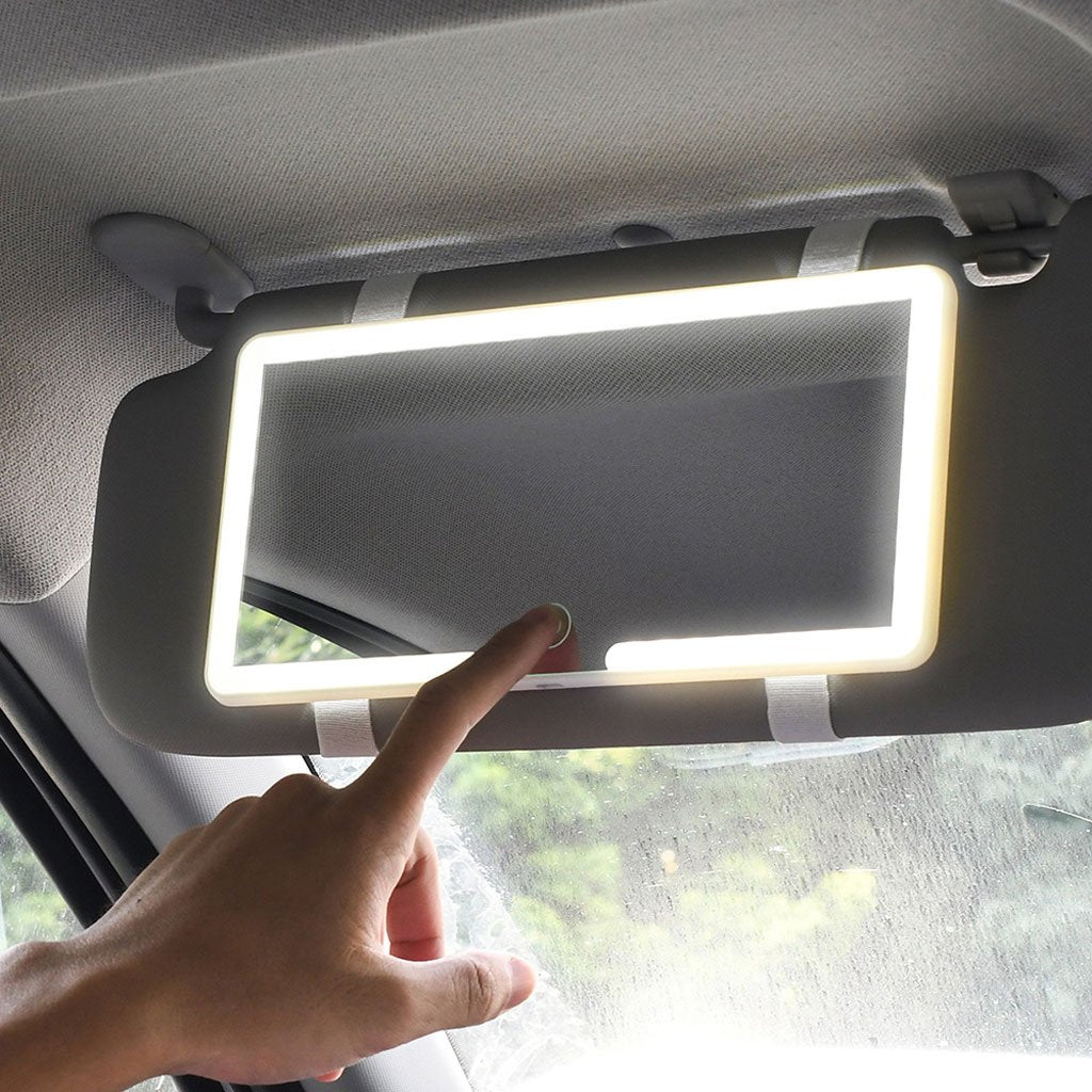 Miroir de courtoisie rechargeable à double boutons – 3 modes d’éclairage image 2
