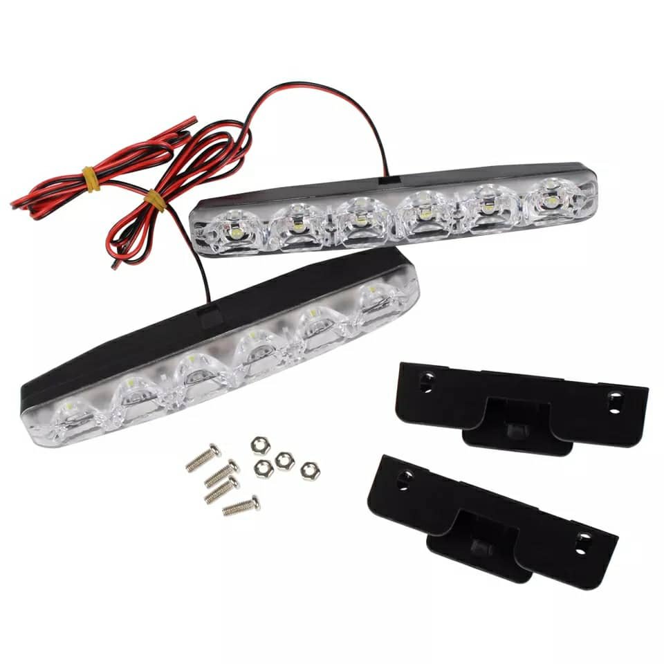 Feux de jour anti-brouillard Haute Puissance pour Voiture – 6 LED Blanches 6000K image 2