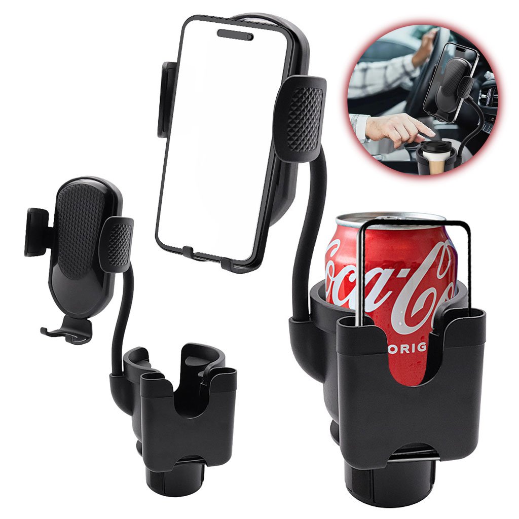 Support Téléphone Voiture avec Porte-Gobelet Intégré – Réglable & Rotatif image 17