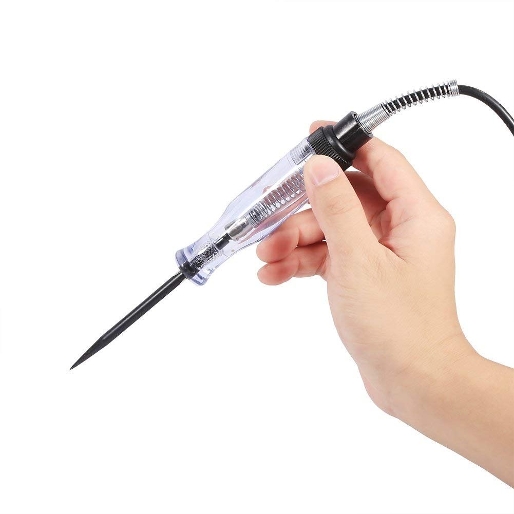 Testeur de Circuit Voiture 6V-24V avec Pince et Ampoule Remplaçable image 1