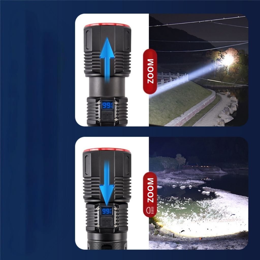 Lampe Torche LED 30W avec Batterie Lithium Rechargeable مصباح يدوي مع بطارية قابلة لإعادة الشحن image 9