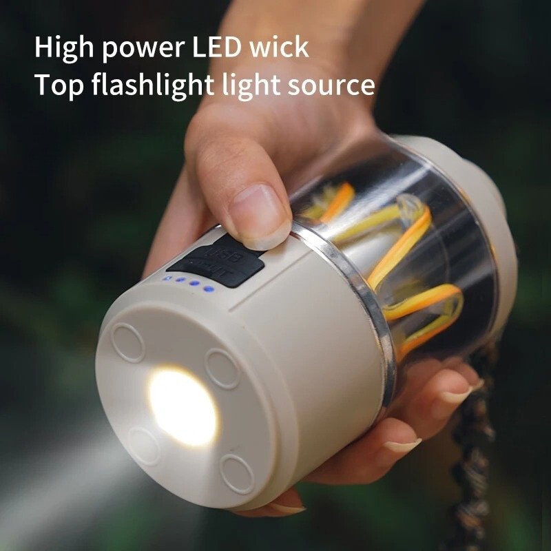 Lanterne LED Rechargeable COB/XPG – 180 Lumens avec USB et Mémoire de Gradation image 3