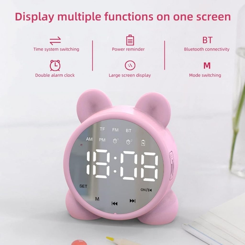 Réveil Miroir Bluetooth avec Haut-Parleur et Radio FM image 3