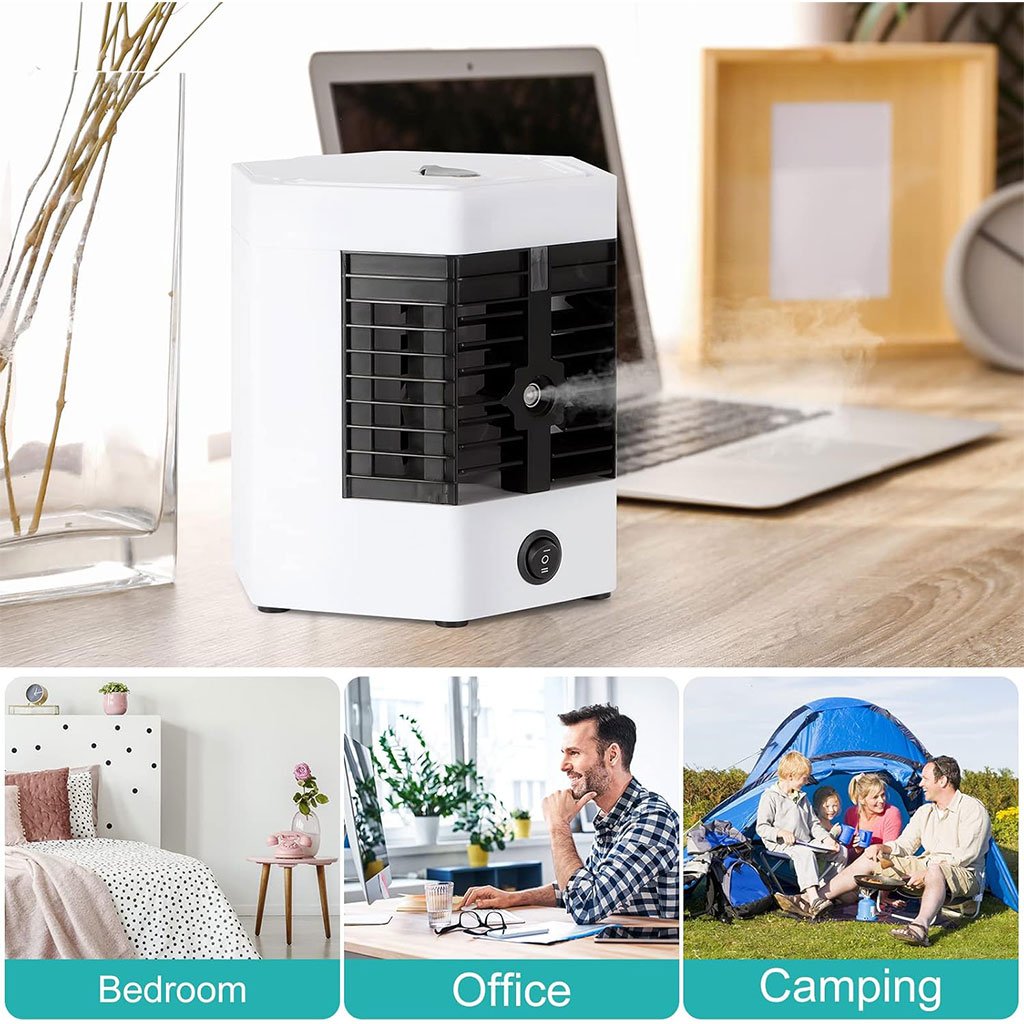 Ventilateur Portable Refroidisseur à Brume – 3 Modes, USB, 120° Grand Angle image 2