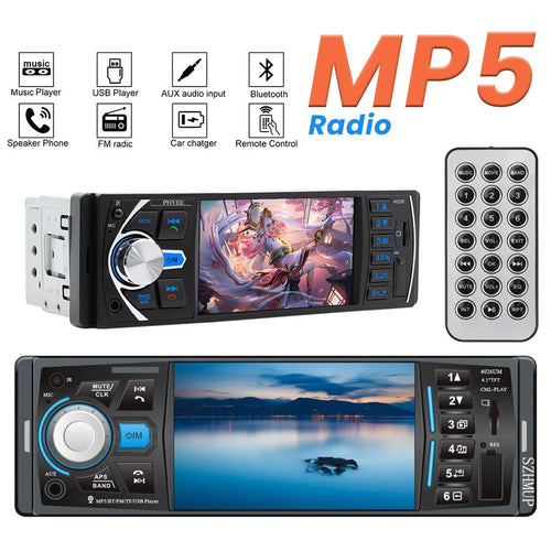 Autoradio Multimédia 4.1" avec Bluetooth et Support Caméra de Recul image 0