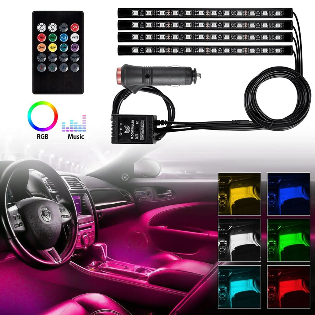 Éclairage LED Intérieur Voiture avec Télécommande – Synchronisation Musique et Multicolore image 2