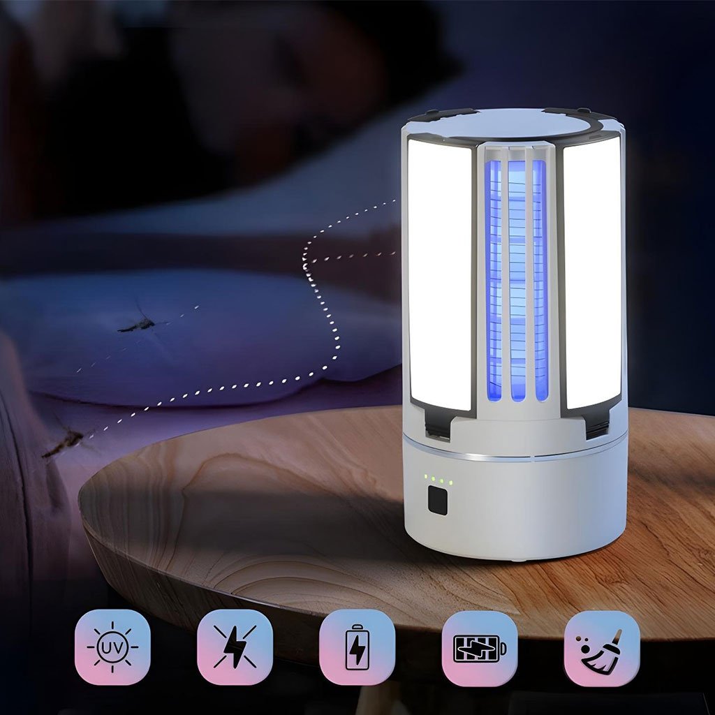 Lampe Anti-Moustique LED Rechargeable – UV Silencieuse Intérieur/Extérieur image 4
