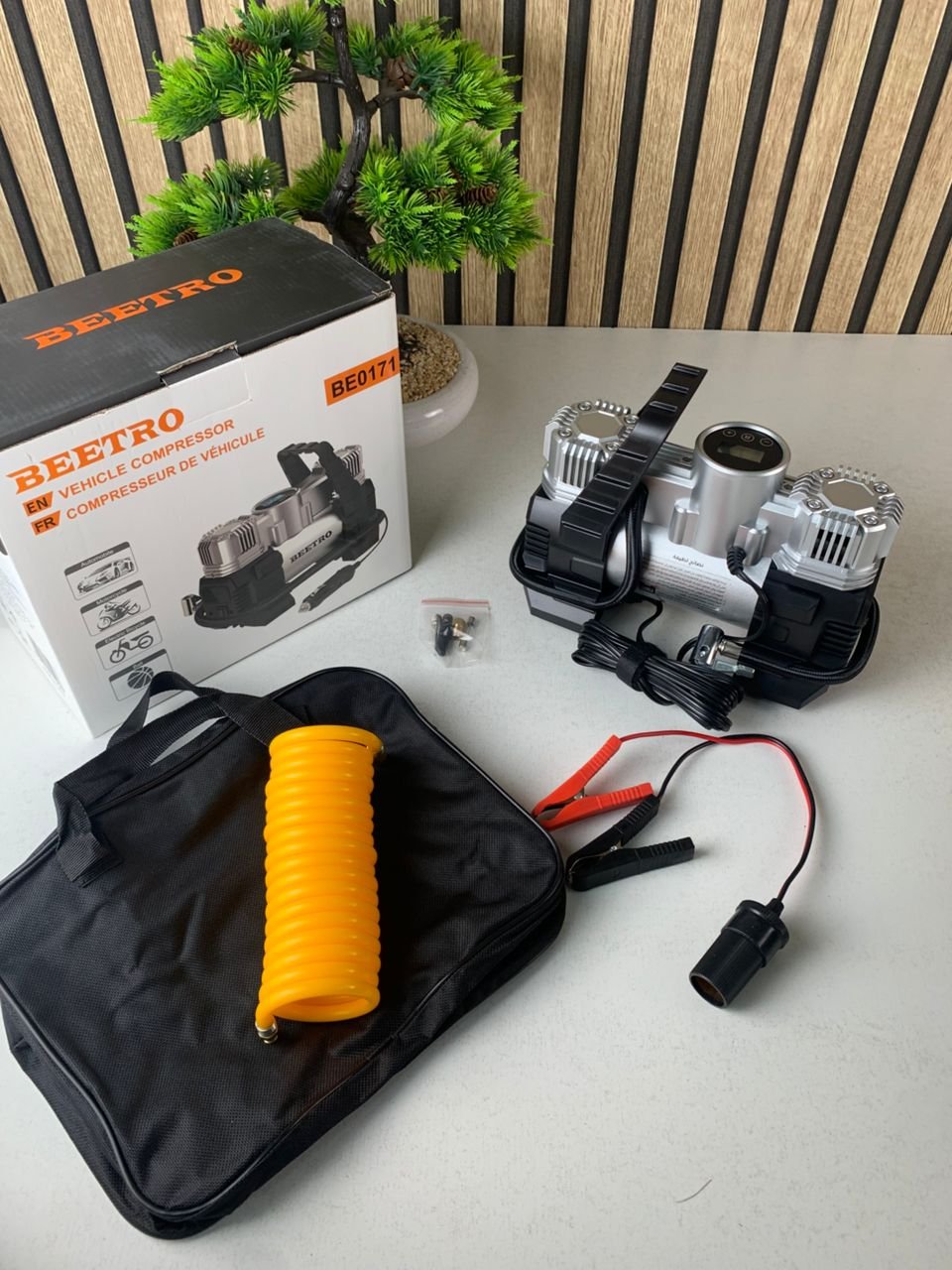Compresseur d’air double piston pour voiture – Puissance 180W image 2