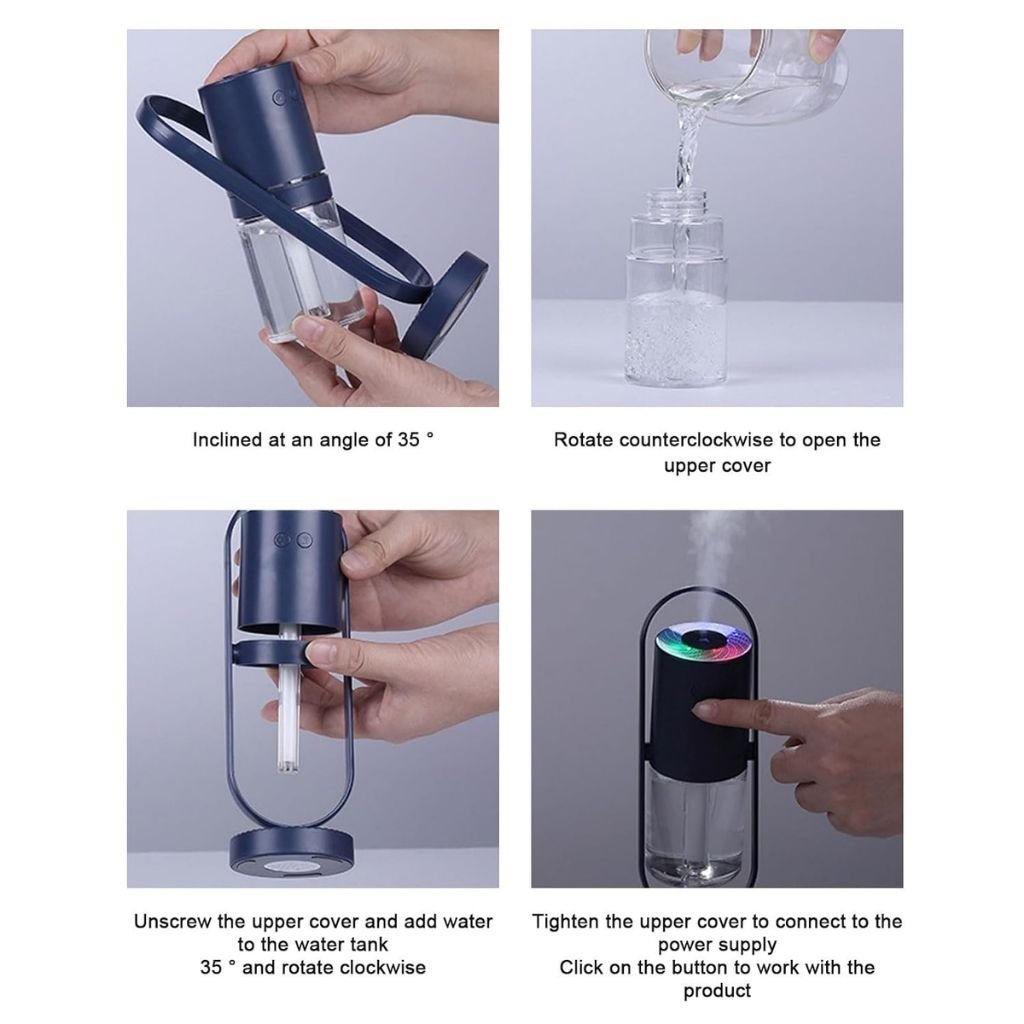 Humidificateur d’Air Portable 200ml LED RGB – Diffusion 360° Silencieuse image 6