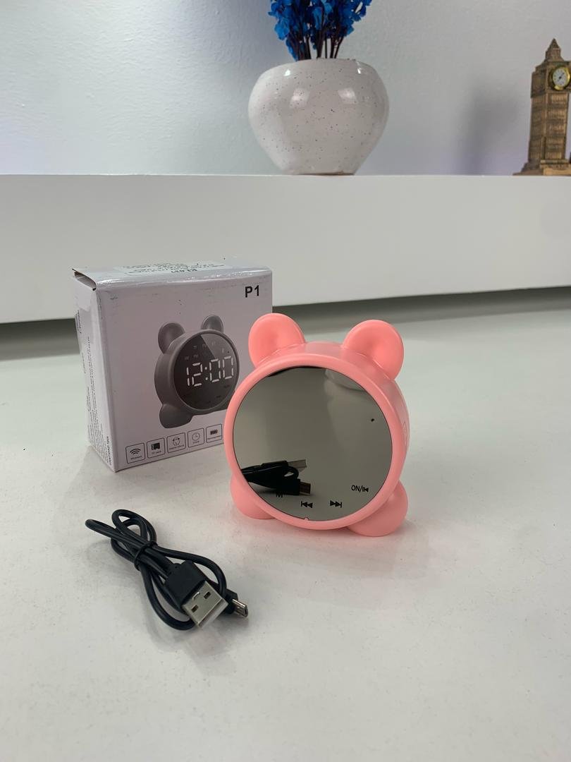 Réveil Miroir Bluetooth avec Haut-Parleur et Radio FM image 1