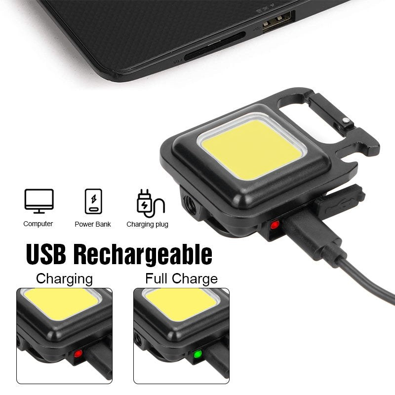 Mini Lampe de Poche LED COB – Ultra Compacte et Rechargeable 400LM image 1