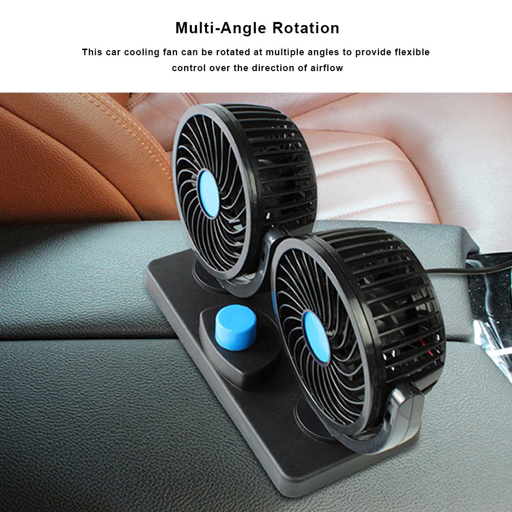 Ventilateur Voiture Double Tête 360° – Puissant, Silencieux et Économie d’Énergie image 4
