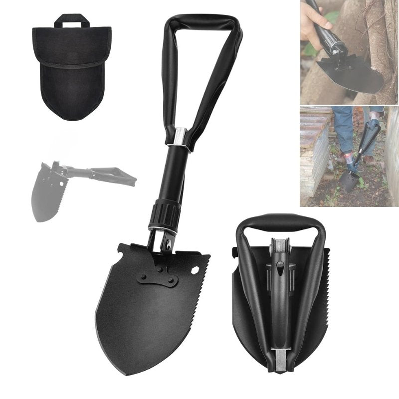 Pelle de Camping Pliante en Acier Carbone – Compacte, Multifonction et Ultra Résistante image 0