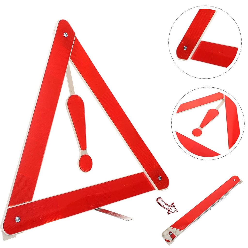 Triangle de Signalisation Réfléchissant – Sécurité Routière en Toute Situation image 0